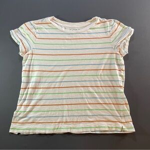 Short Sleeve Tee -Orange and Green Stripes